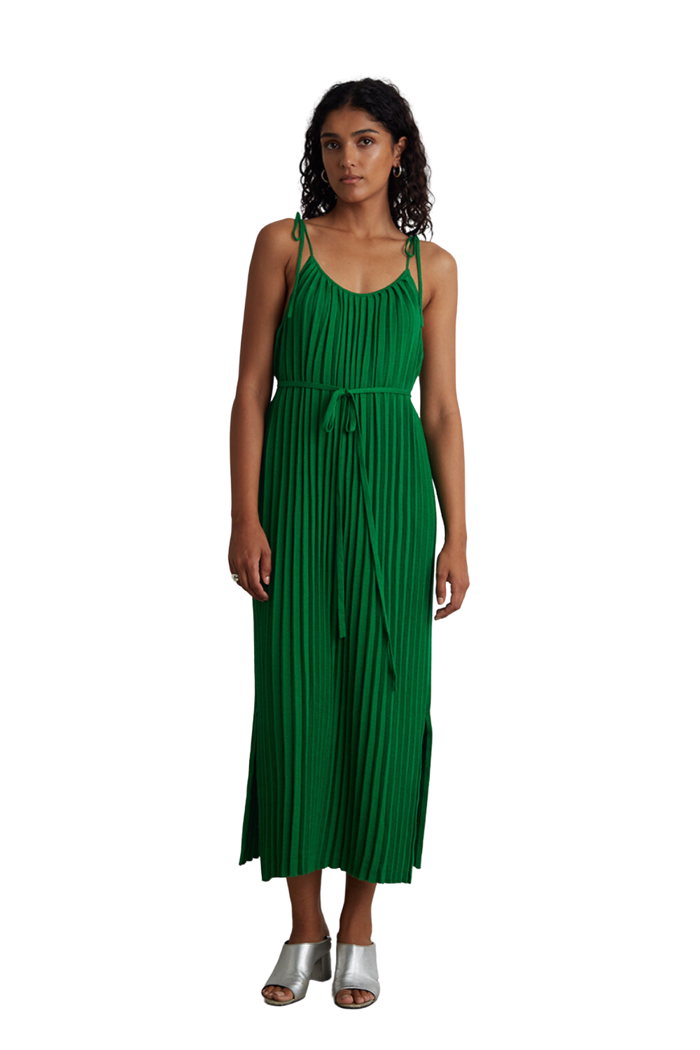 ELEVEN SIX Simone Pleated Midi Dress - Kelly Green – Tiare Rose